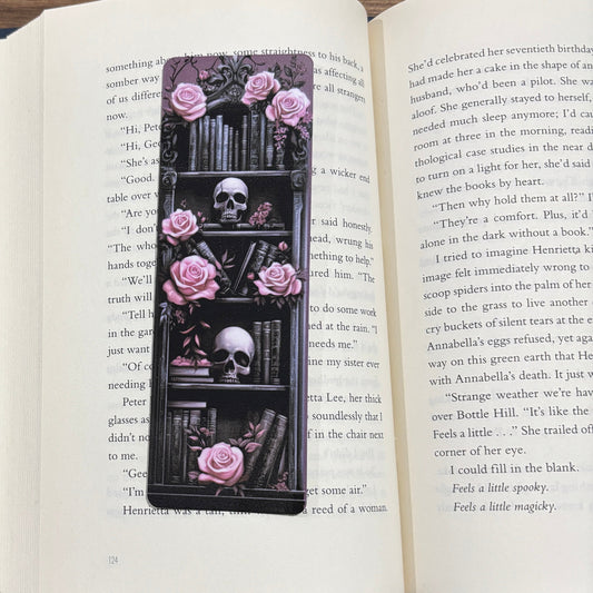 Gothic Bookshelf Double Sided Laminated Bookmarks