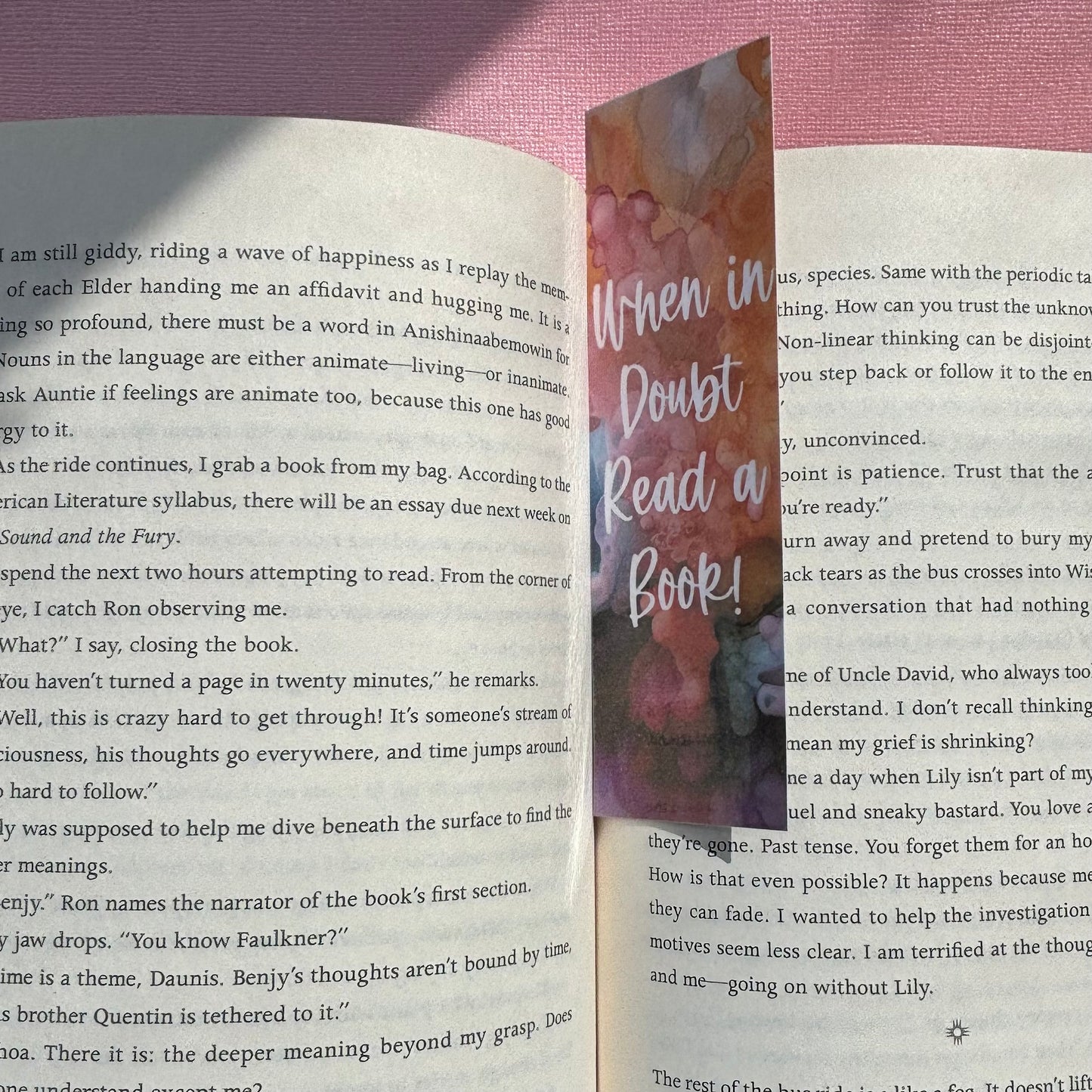 When In Doubt Read a Book! Laminated Bookmark