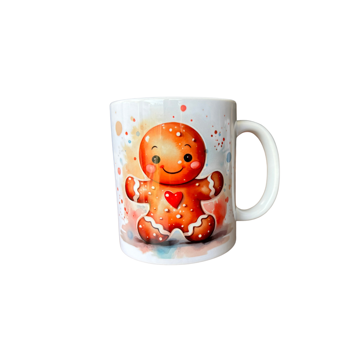 Gingerbread Man Christmas White Ceramic Mugs 11oz or 15oz