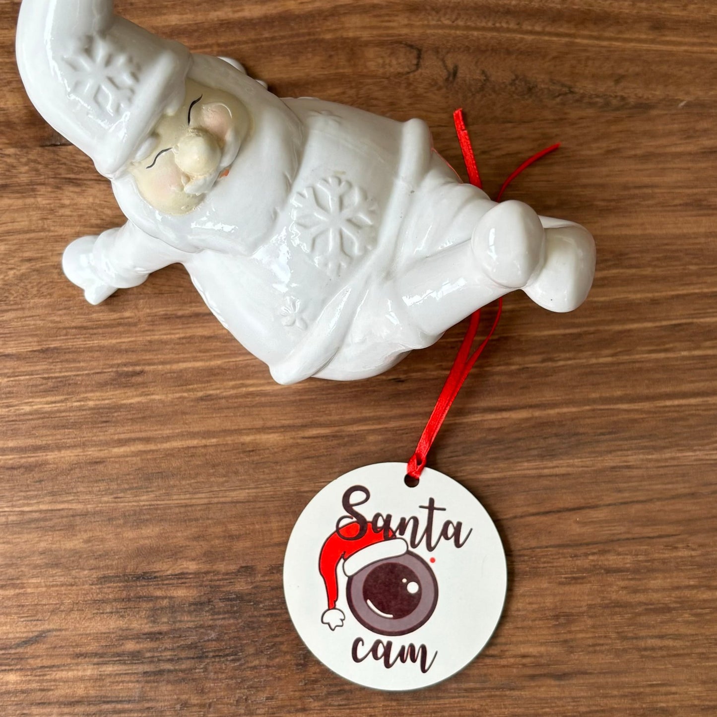 Santa Camera Christmas Ornament