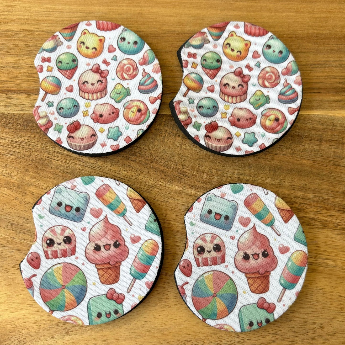 Kawaii Style Car Coasters Pack of 2, Cup Holder Coasters