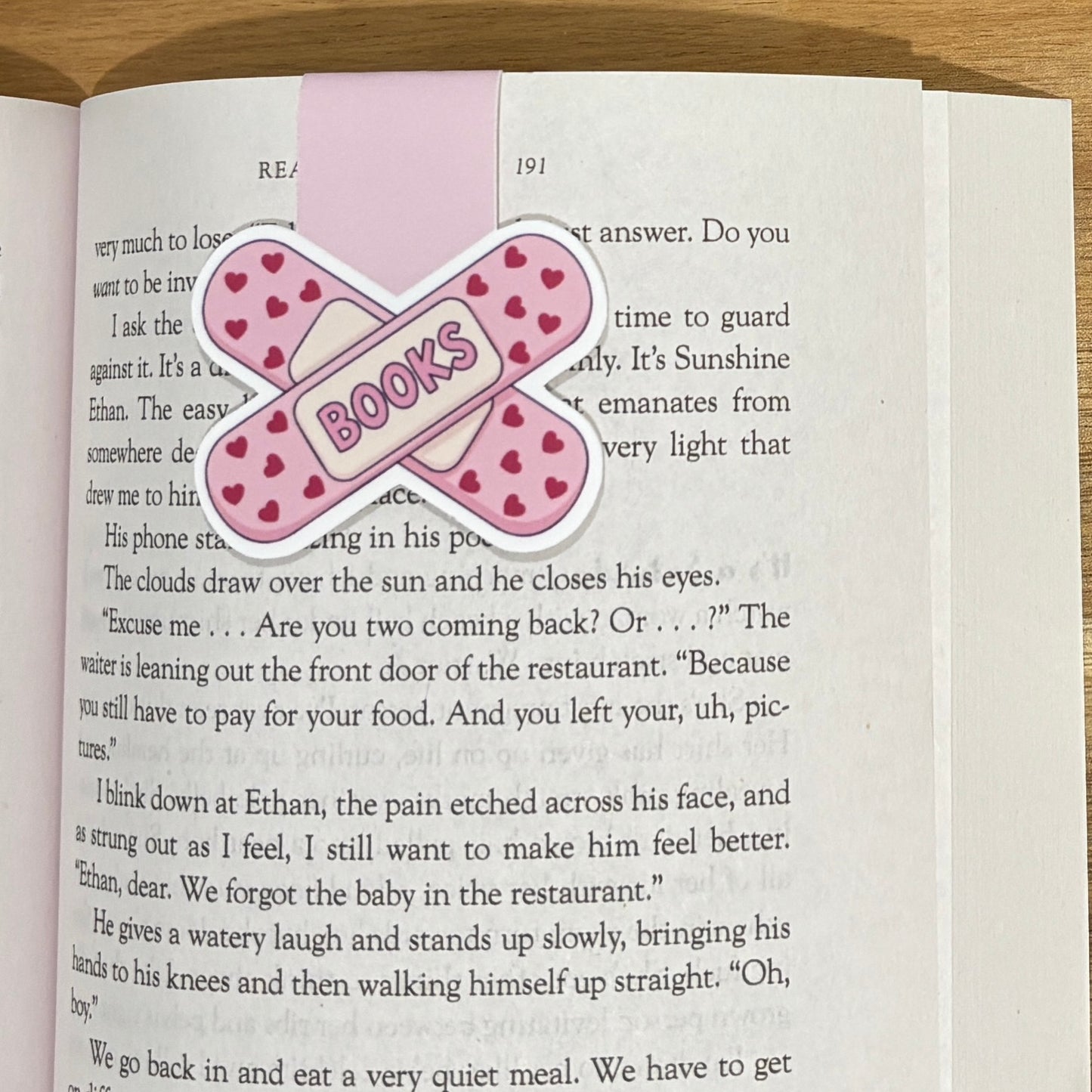 Books Heart Band Aids Magnetic Bookmark