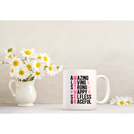 Mother White Ceramic Mugs 11oz or 15oz, 2 designs available
