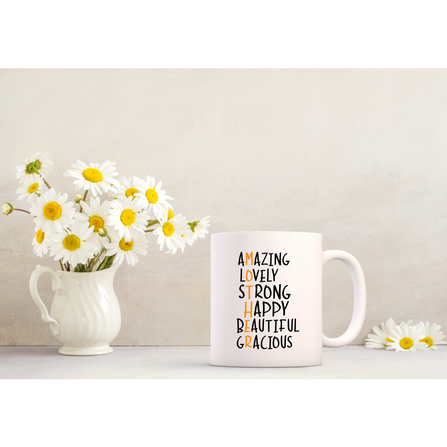 Mother White Ceramic Mugs 11oz or 15oz, 2 designs available