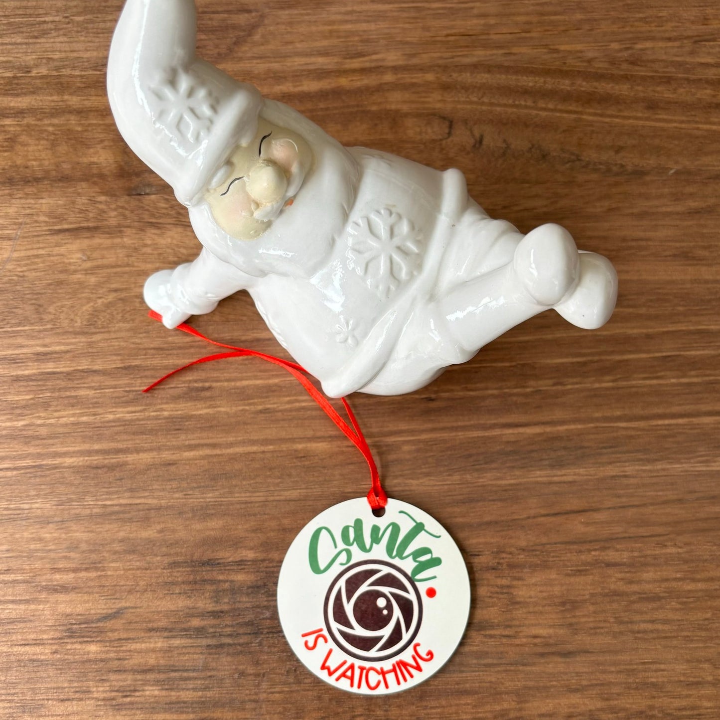 Santa Is Watching Christmas Ornament