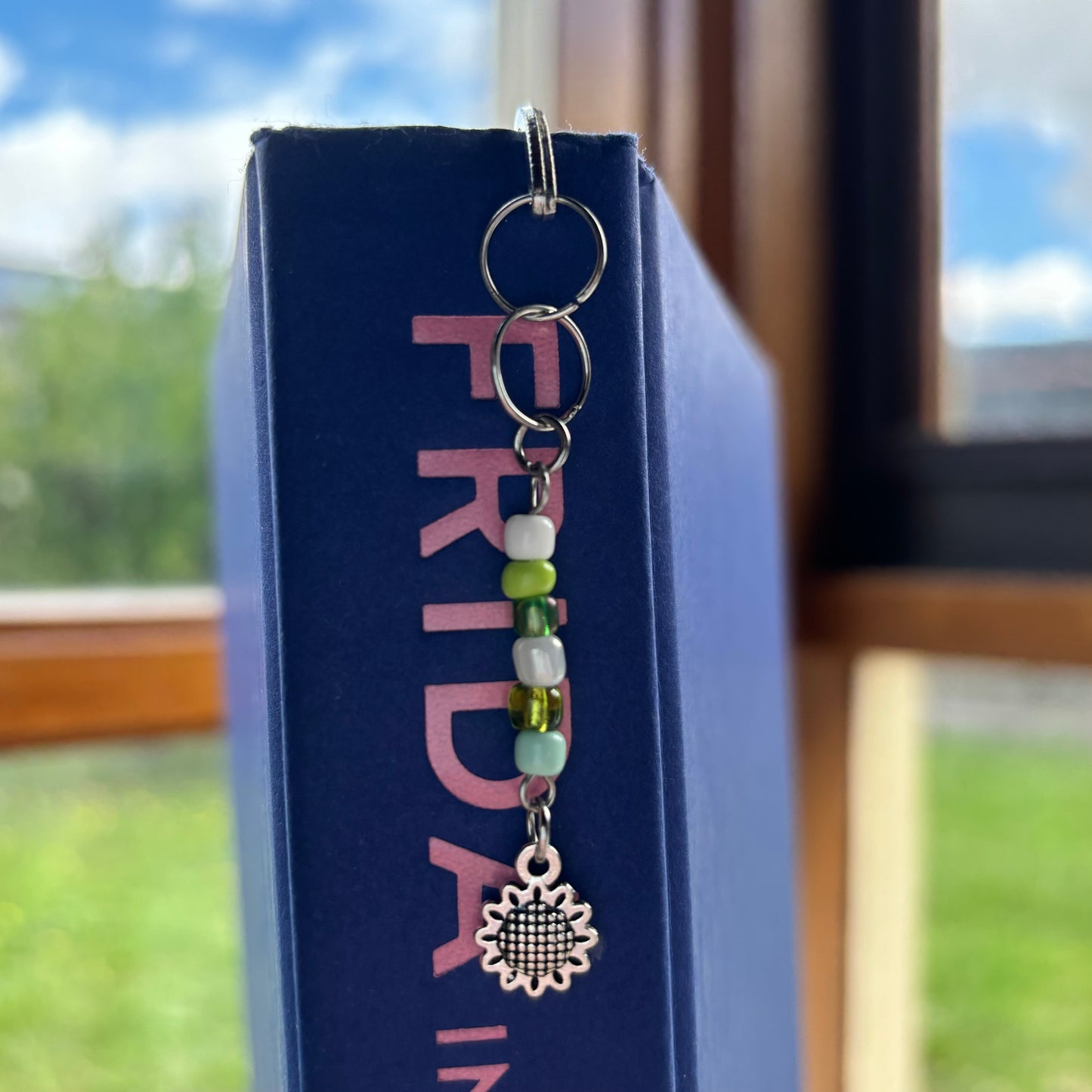 Tibetan Silver Hook Bookmark with Beads and Charm - 3 available