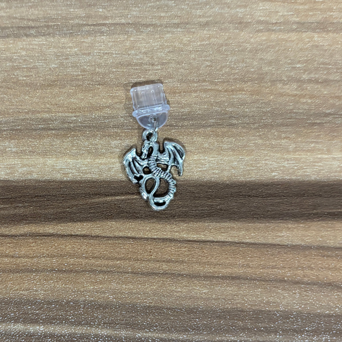 Silver Dragon Kindle Charm