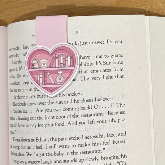 heart bookshelf magnetic bookmark