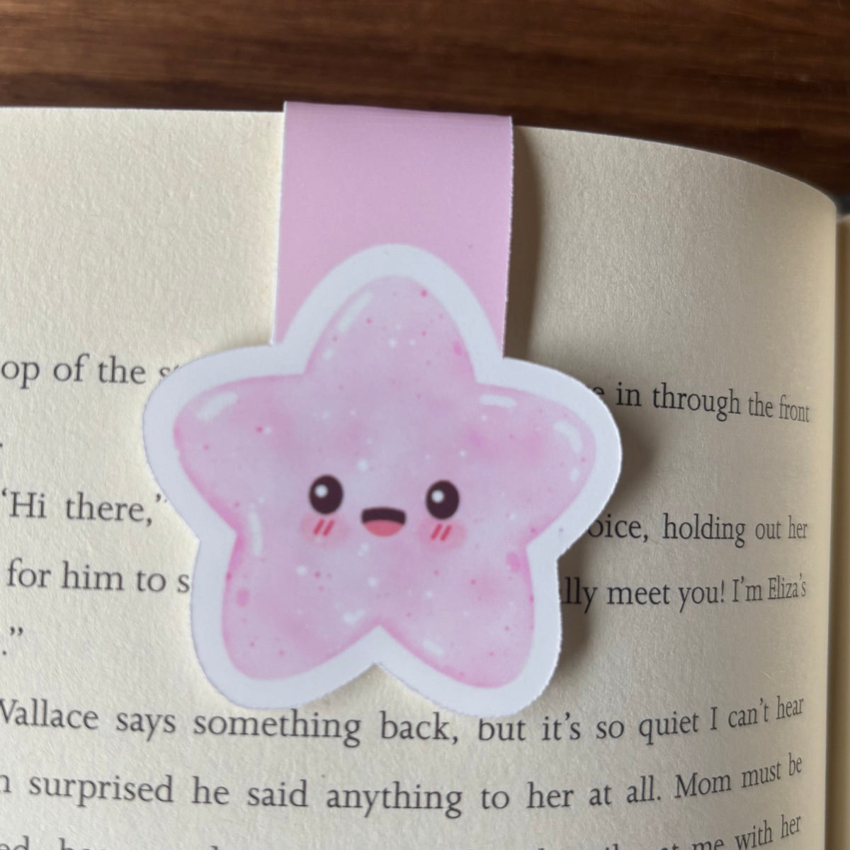 Pink Star Magnetic Bookmark