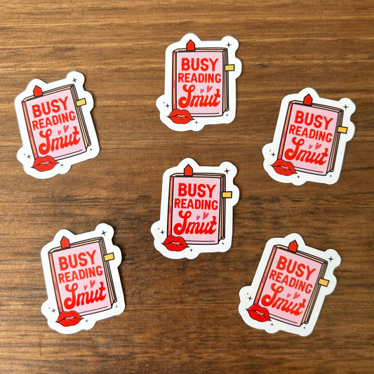 Busy Reading Smut Vinyl Die Cut Sticker