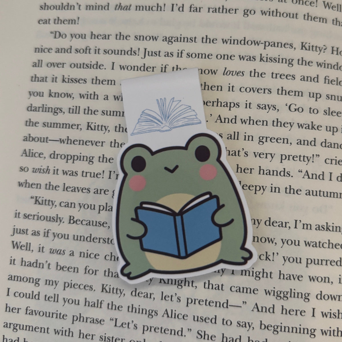 Reading Frog Magnetic Bookmark
