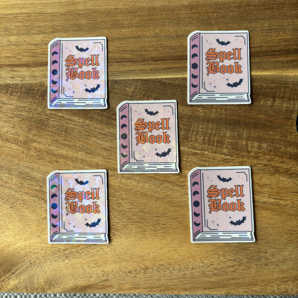 Holographic Spell Book Vinyl Die Cut Laminated Sticker