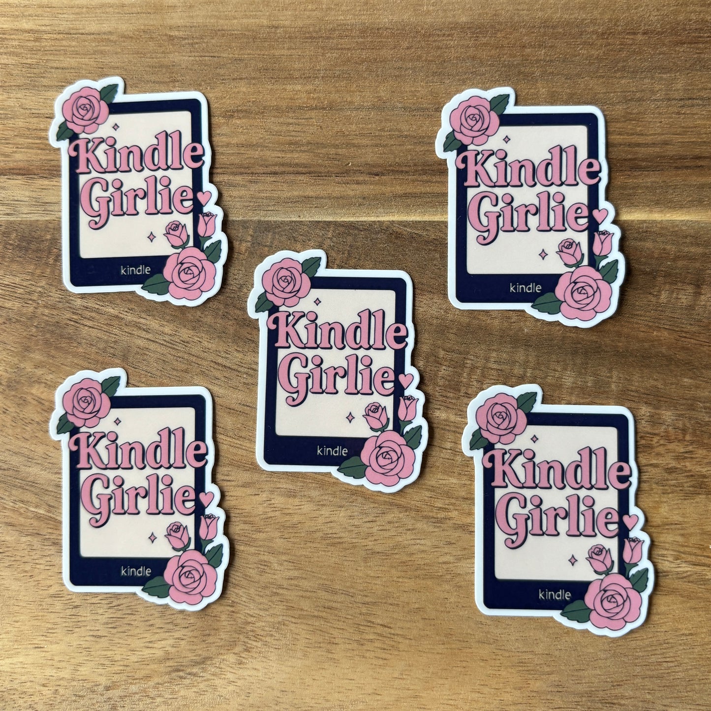 Kindle Girlie Vinyl Die Cut Laminated Sticker