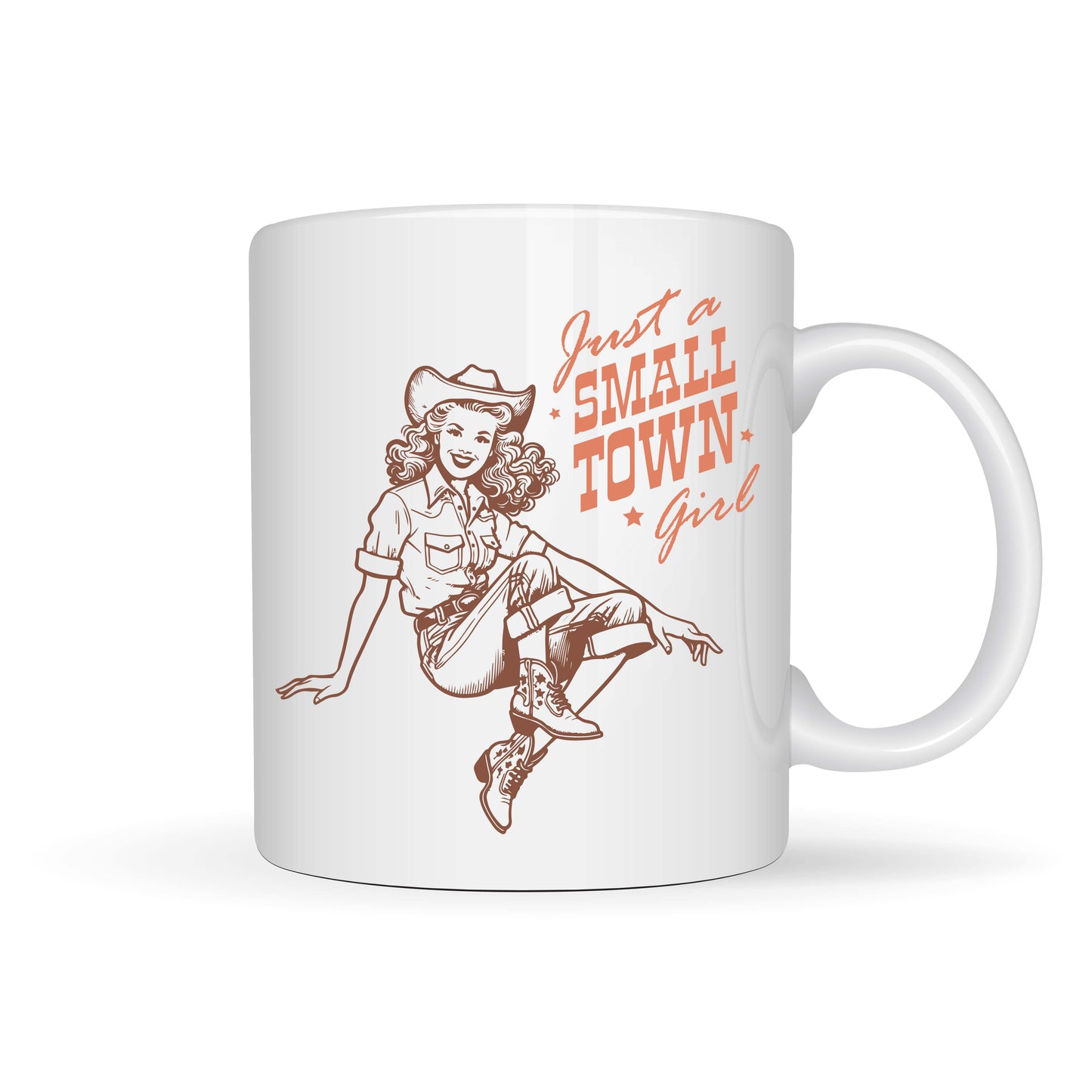 Cowgirl Themed Designs White Ceramic Mugs 11oz or 15oz