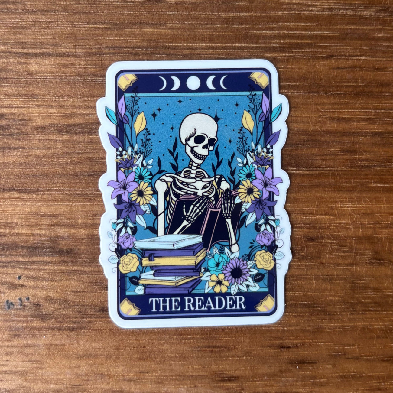 The Reader Tarot (Blue) Vinyl Die Cut Laminated Sticker