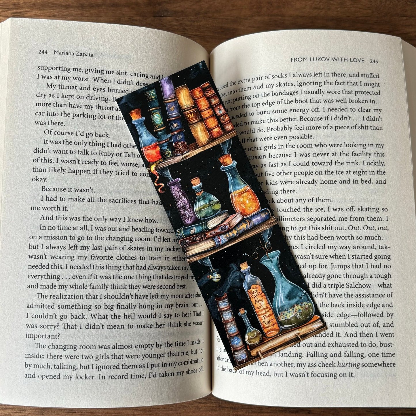 Witches Potions Bookshelf Printed Bookmark