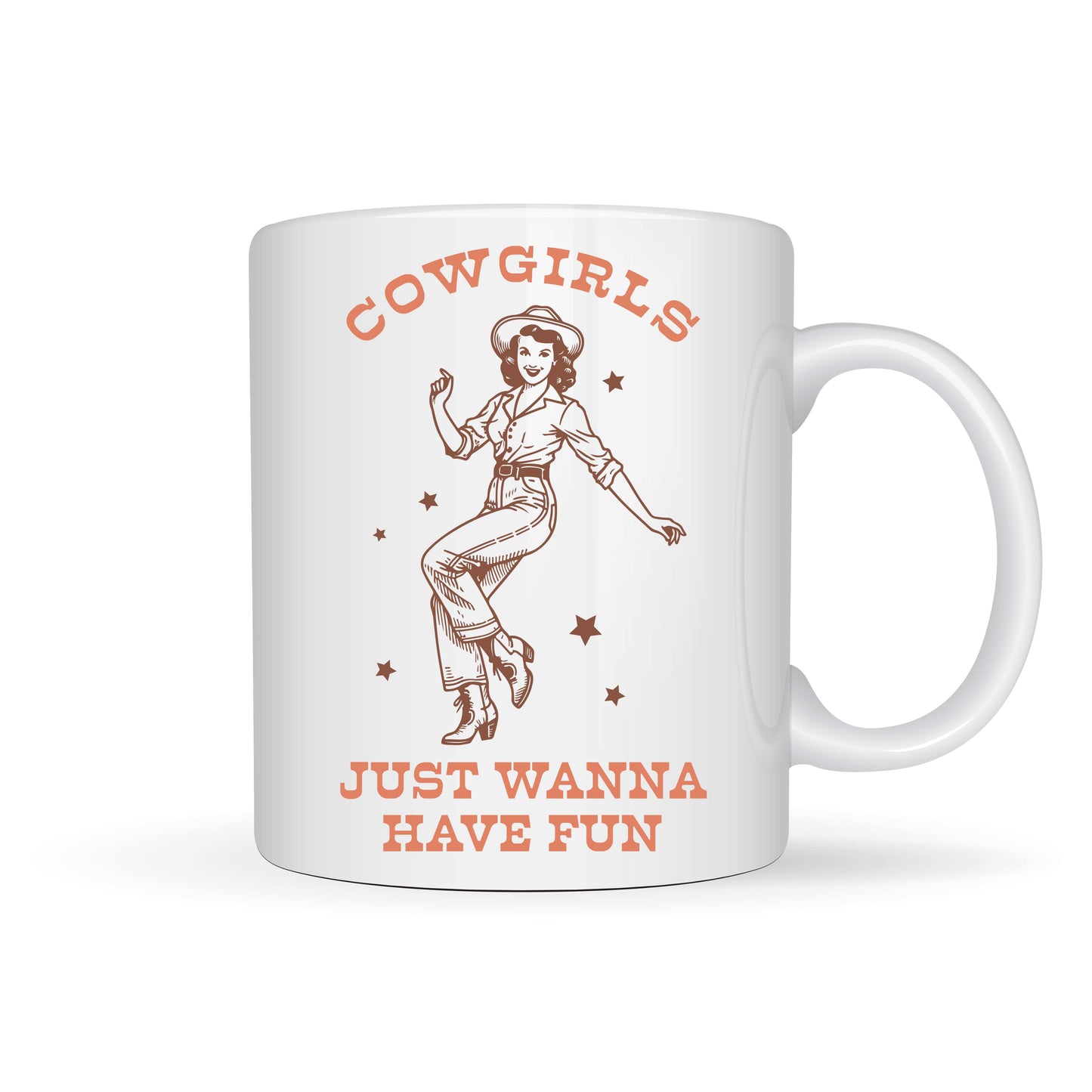 Cowgirl Themed Designs White Ceramic Mugs 11oz or 15oz