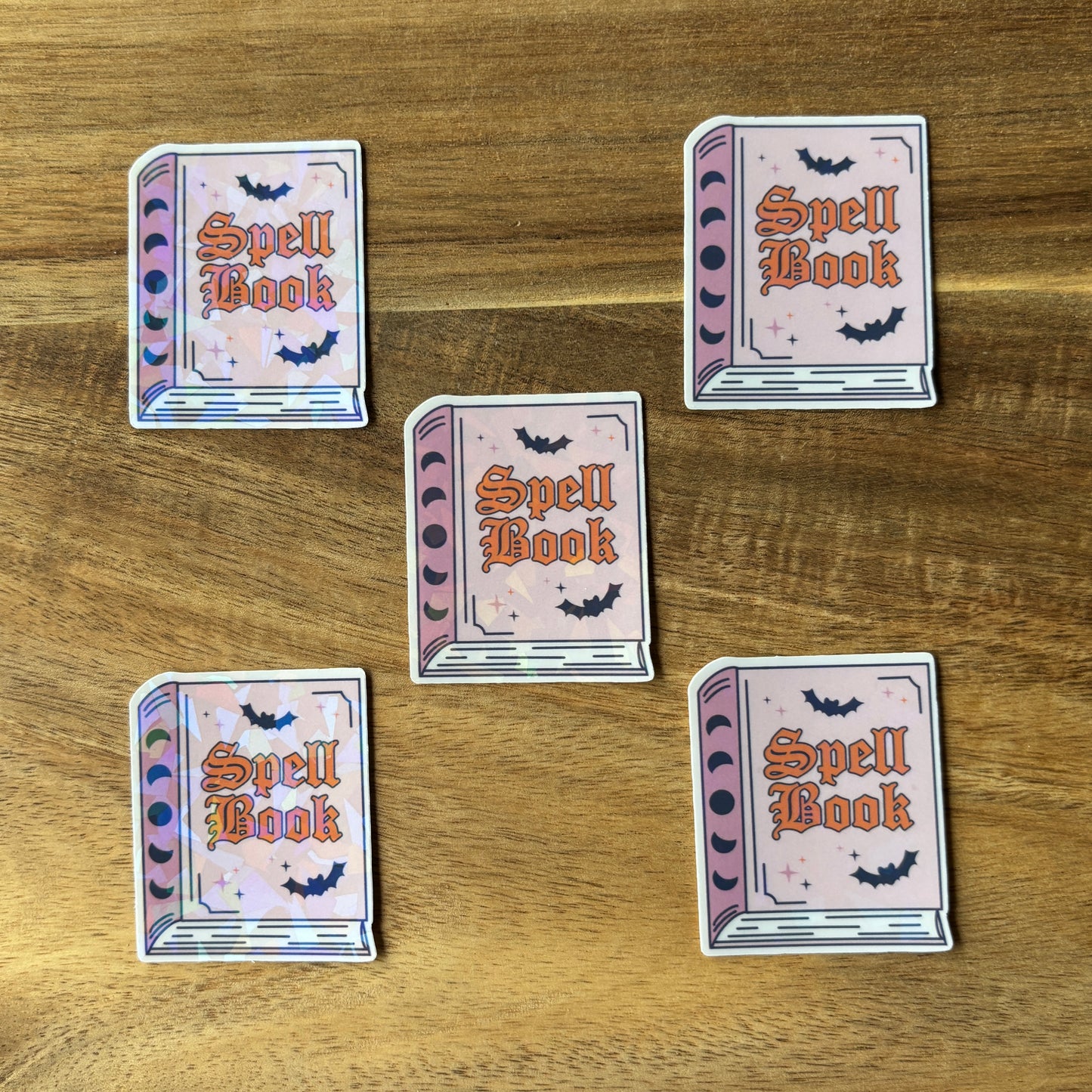 Holographic Spell Book Vinyl Die Cut Laminated Sticker