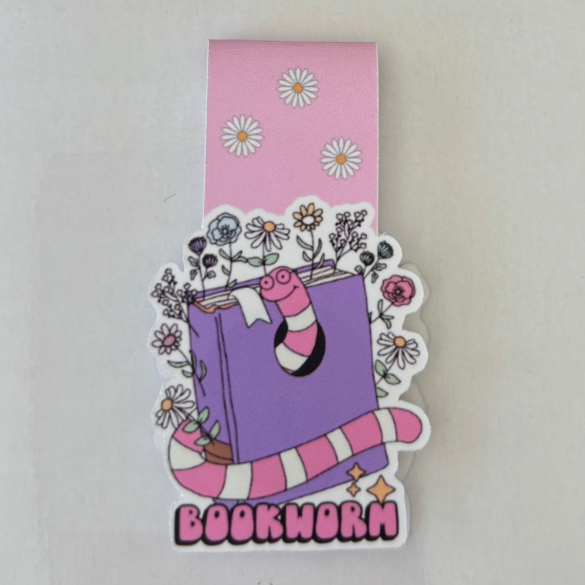 Bookworm (Pink) Magnetic Bookmark