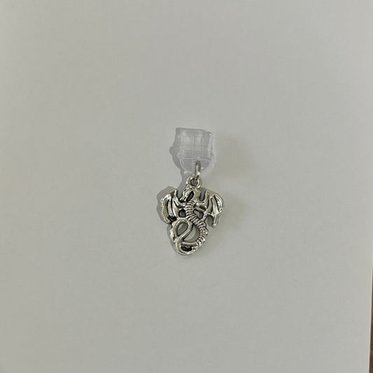 Silver Dragon Kindle Charm