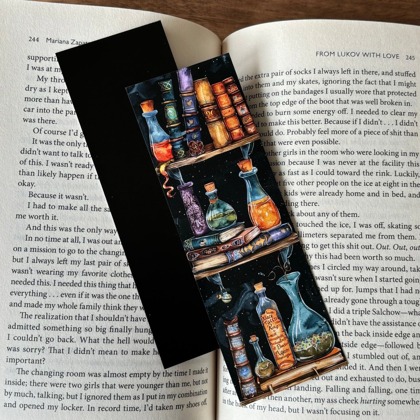 Witches Potions Bookshelf Printed Bookmark