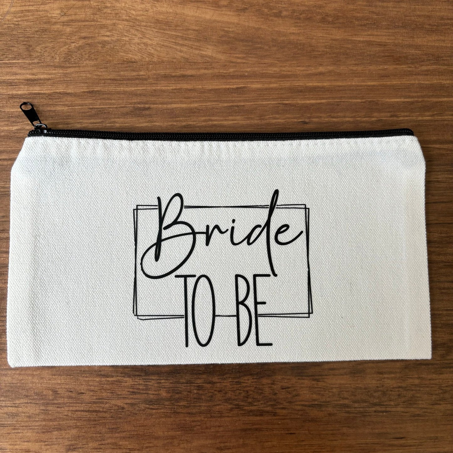 Bride to Be Canvas Zipper Case