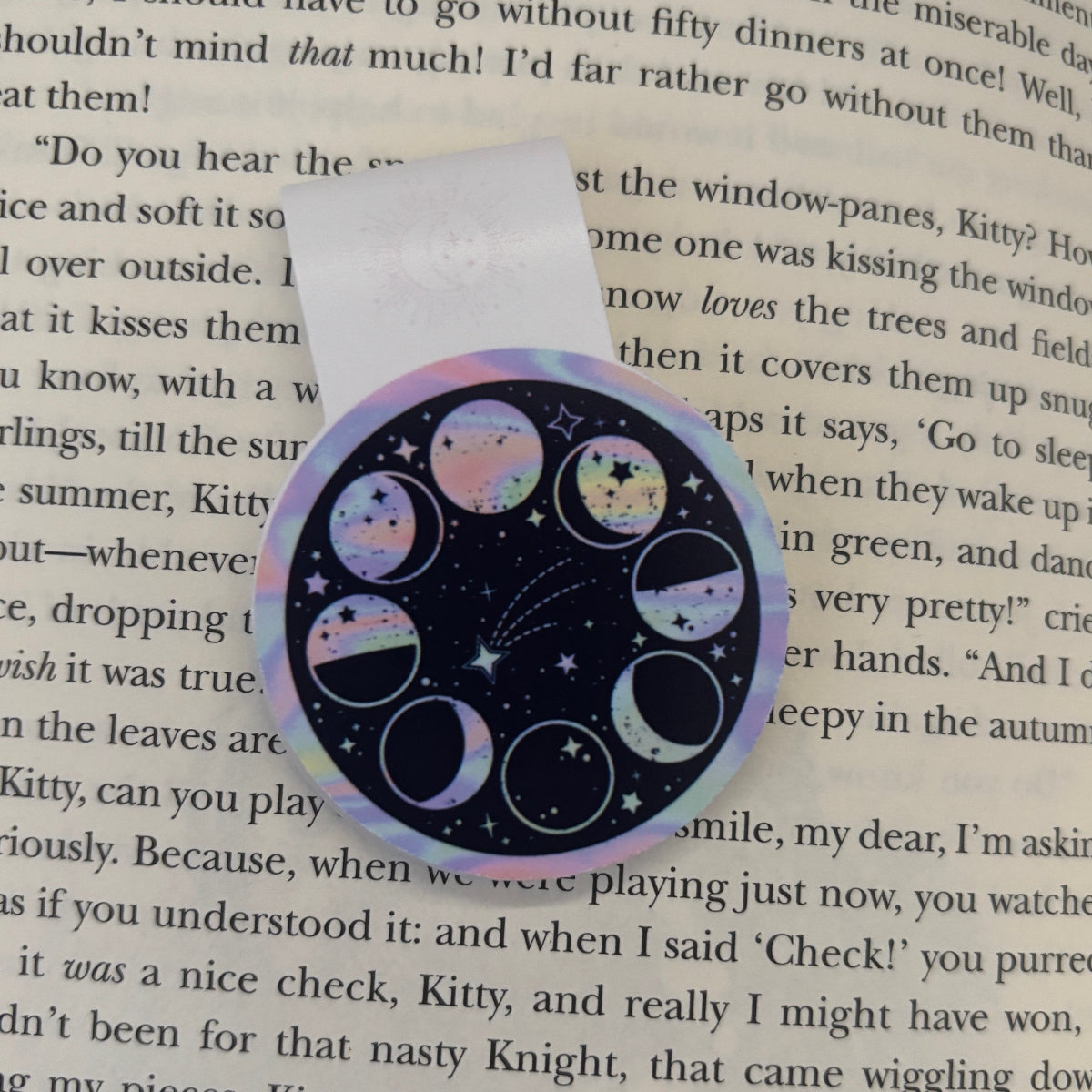 Moon Phases Magnetic Bookmark