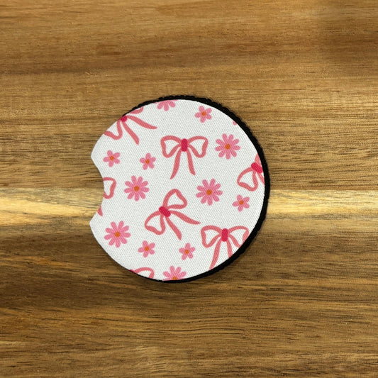 Bows and Flowers Car Coaster