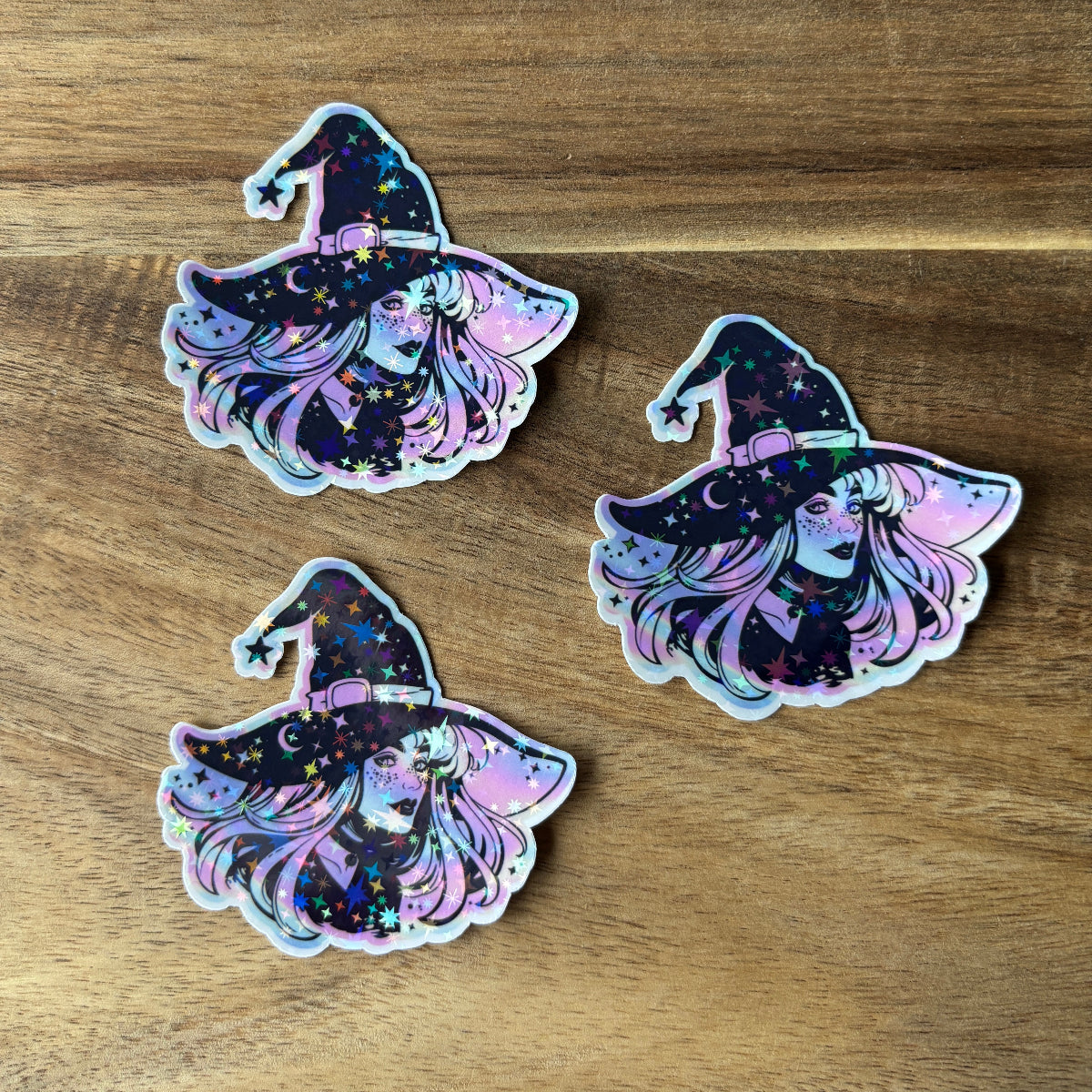 holographic witch sticker