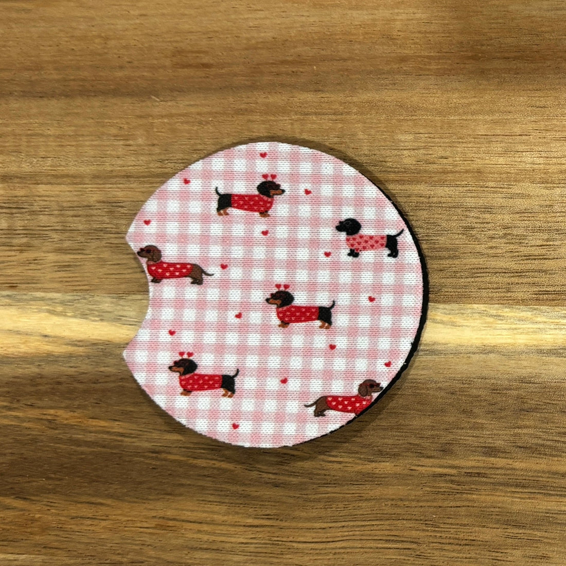 sausage dog car coaster