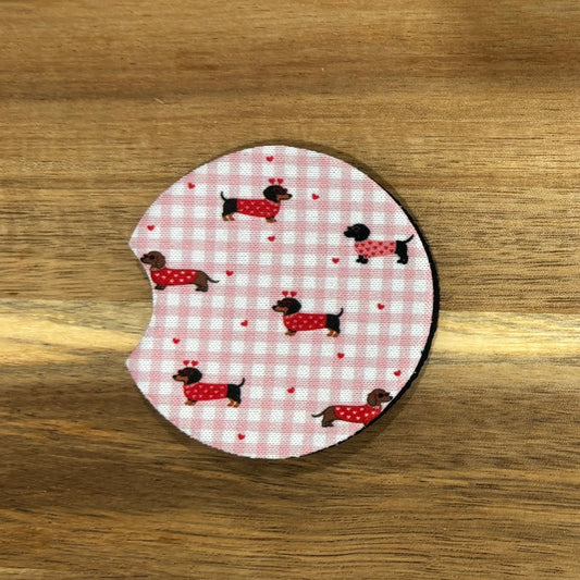sausage dog car coaster
