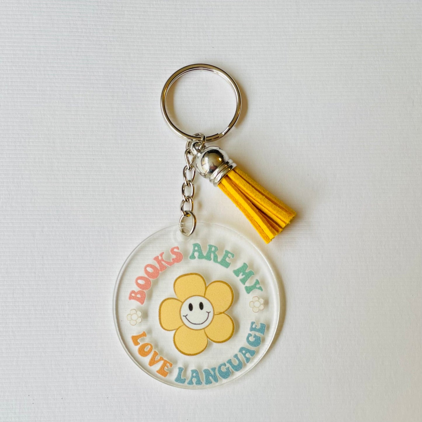 Books are my Love Language Acrylic Keyrings with UV DTF images - Book Themed