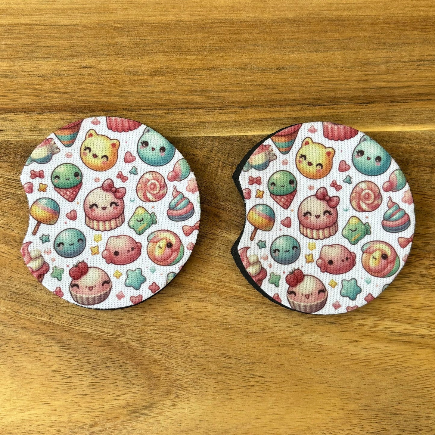 Kawaii Style Car Coasters Pack of 2, Cup Holder Coasters