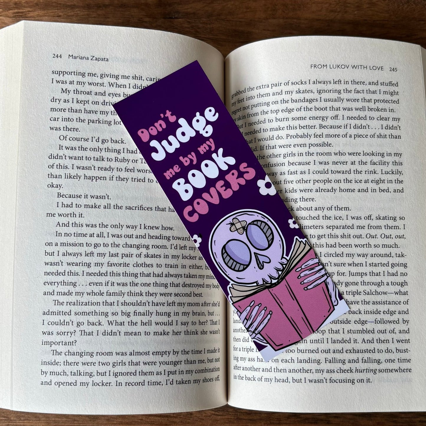 Don't Judge Me by my Book Covers Printed Bookmark