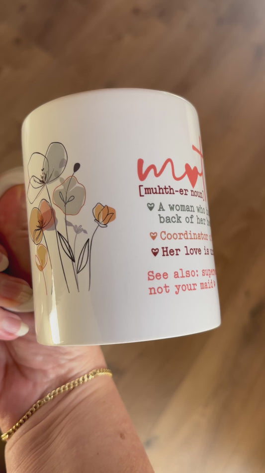 Mother White Ceramic Mugs 11oz or 15oz