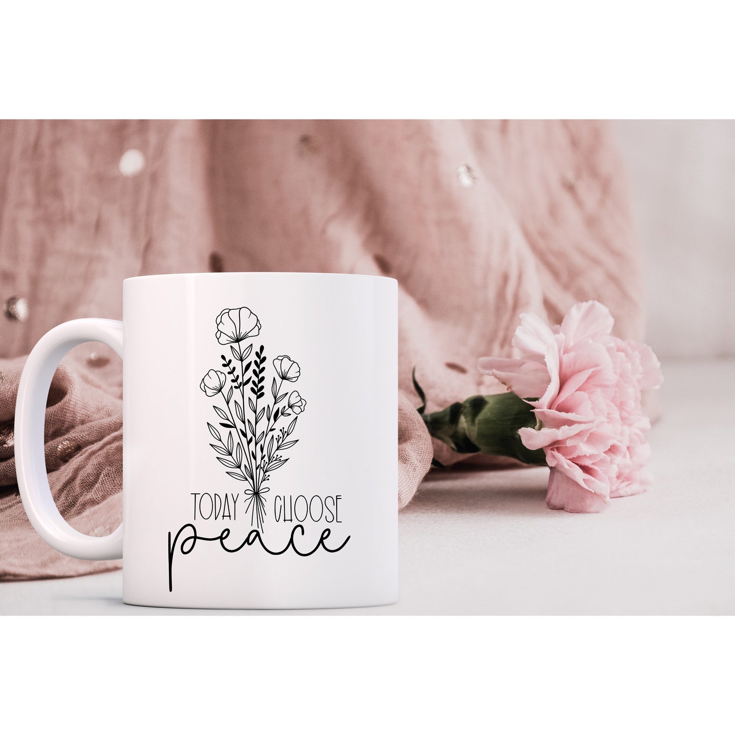 Black Line Work Art White Ceramic Mugs 11oz or 15oz, 5 designs available