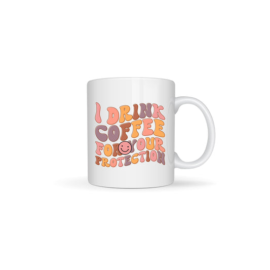 Coffee Themed White Ceramic Mugs 11oz or 15oz