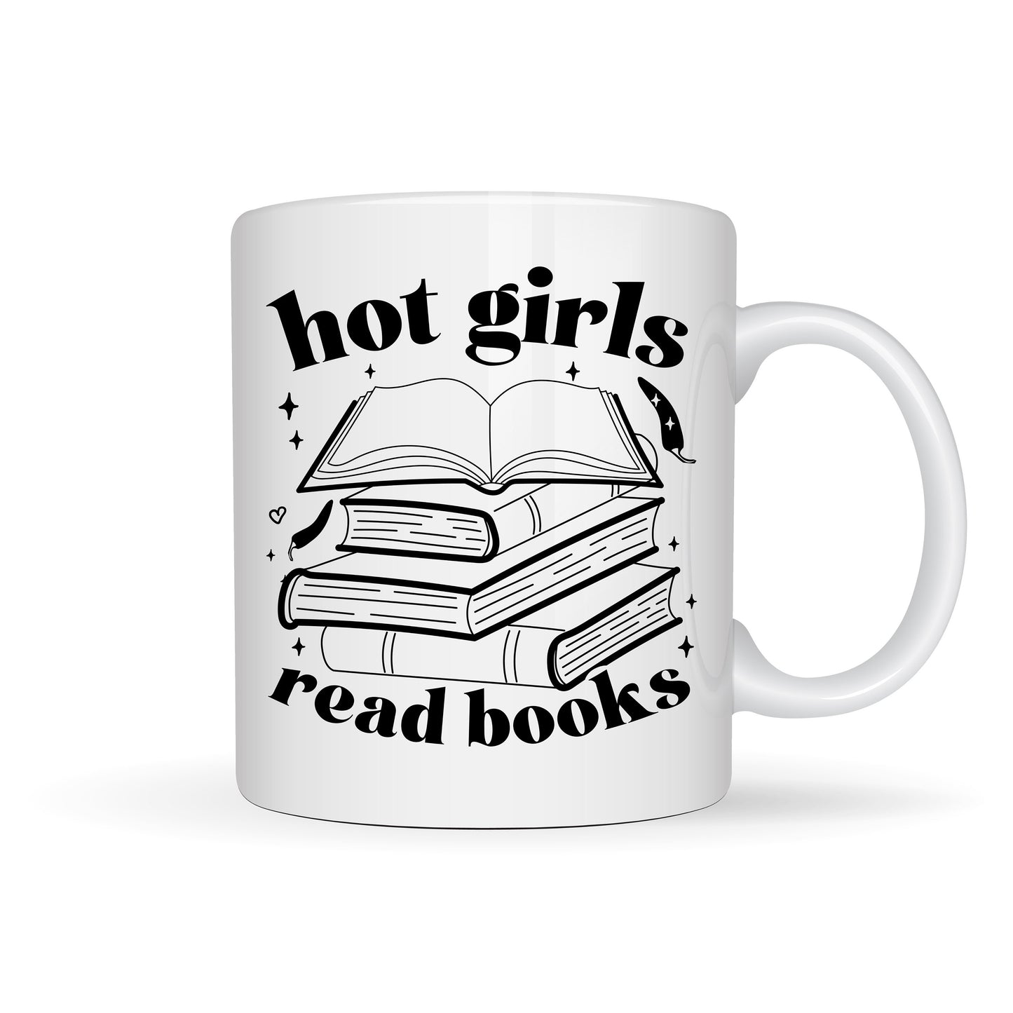 Hot Girls Read Books / Book / Reading Themed Designs White Ceramic Mugs 11oz or 15oz