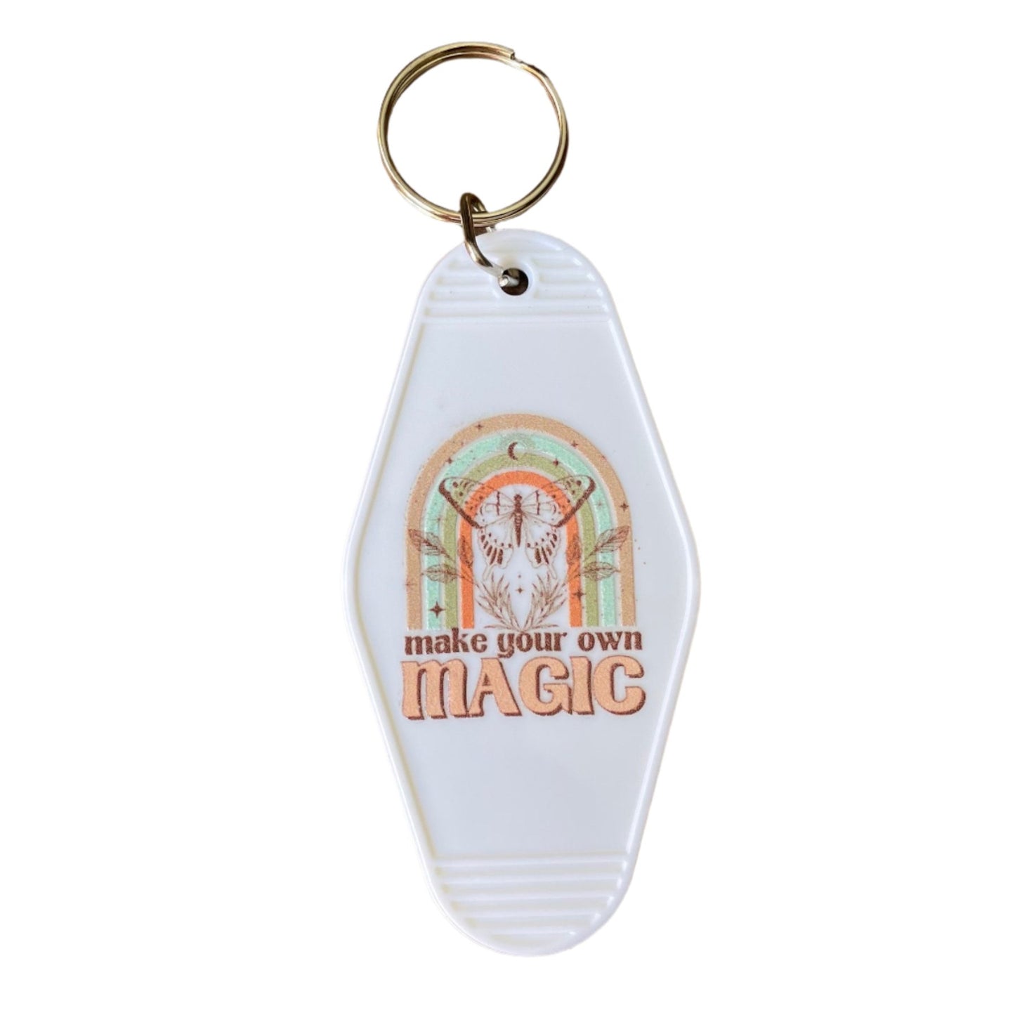 Make Your Own Magic Hotel / Motel Retro Keychain with UV DTF images