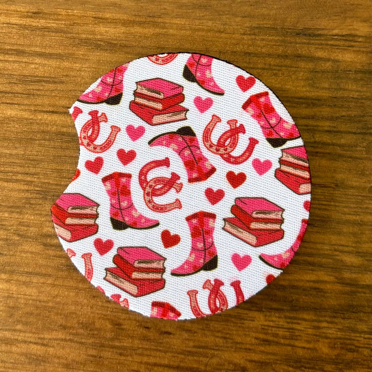 Cowboy Romance with Boots Car Coasters Pack of 2
