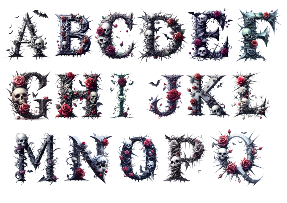 Gothic Letters Decoration