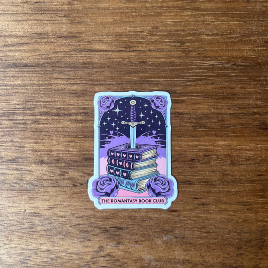 The Romantasy Book Club Tarot (Purple) Vinyl Die Cut Laminated Sticker