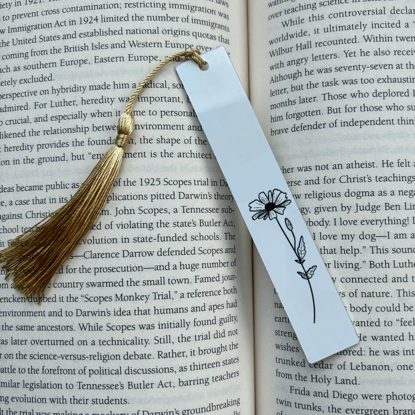 Personalised Double Sided Metal Sublimated Bookmarks with Gold Tassel