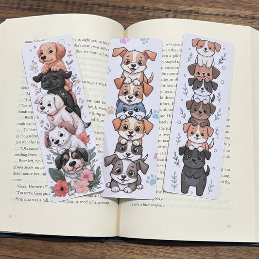 dogs on bookmarks