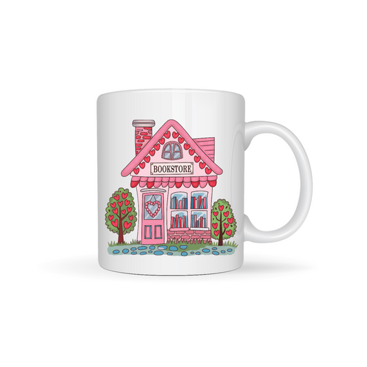 Cute Bookstore Reading Themed Designs White Ceramic Mugs 11oz or 15oz