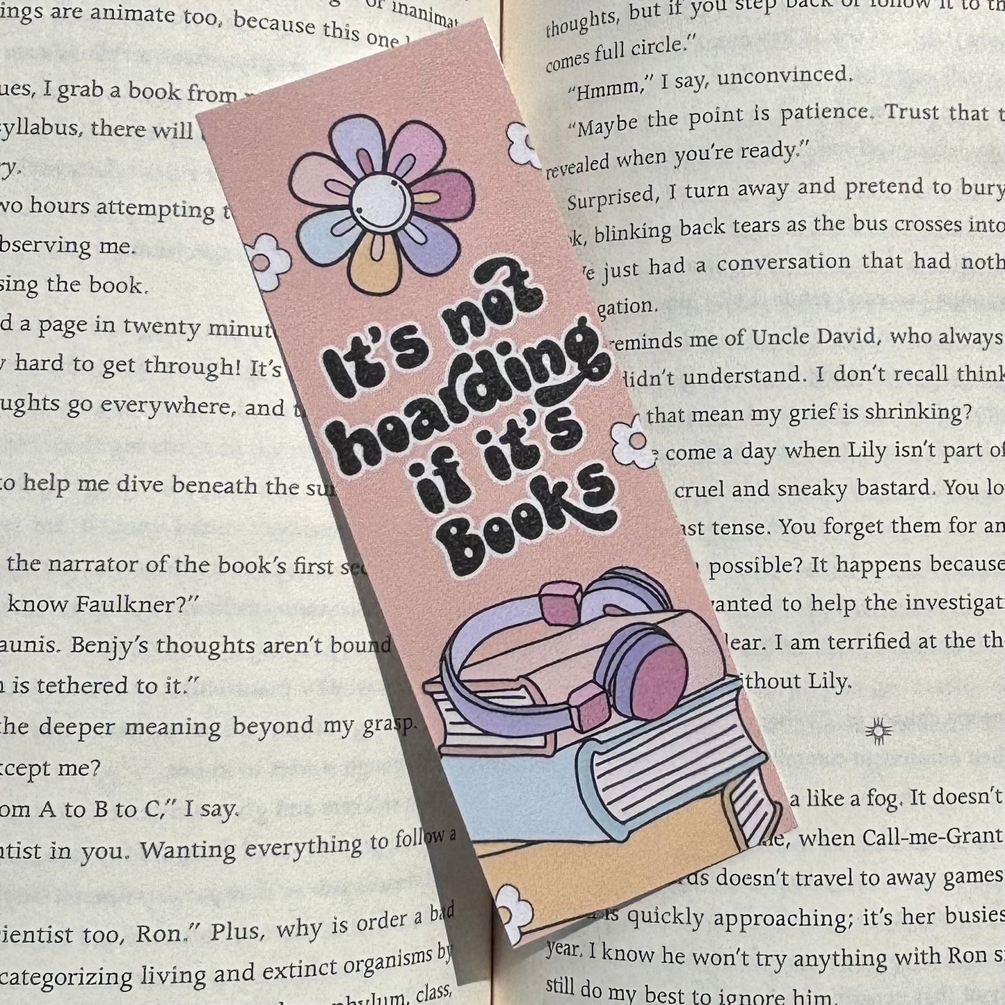 It's Not Hoarding if it's Books Laminated Bookmark