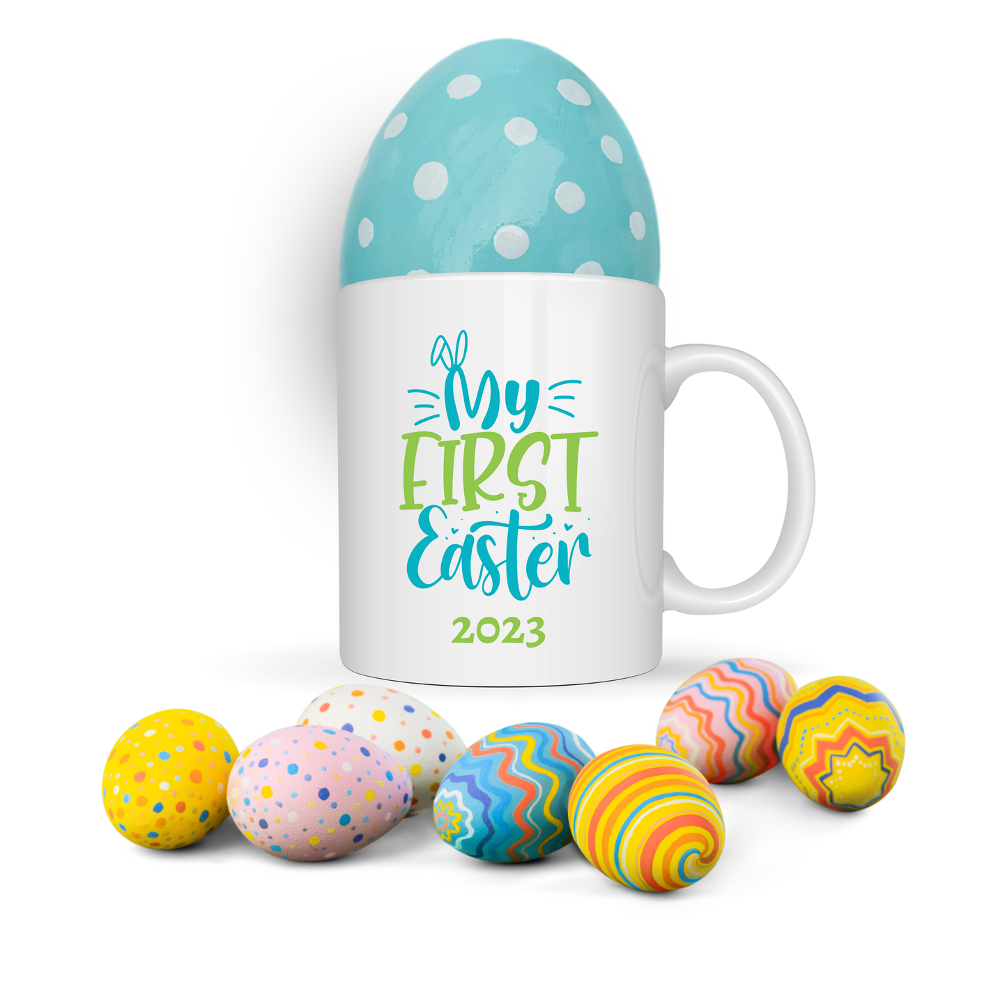 First Easter Personalised White Ceramic Mugs 11oz or 15oz