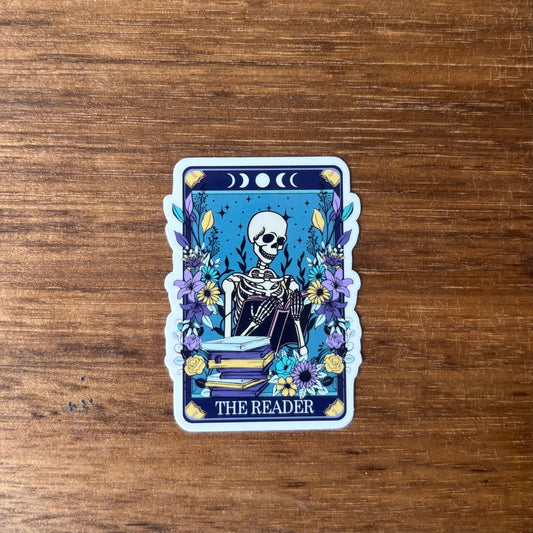 The Reader Tarot (Blue) Vinyl Die Cut Laminated Sticker