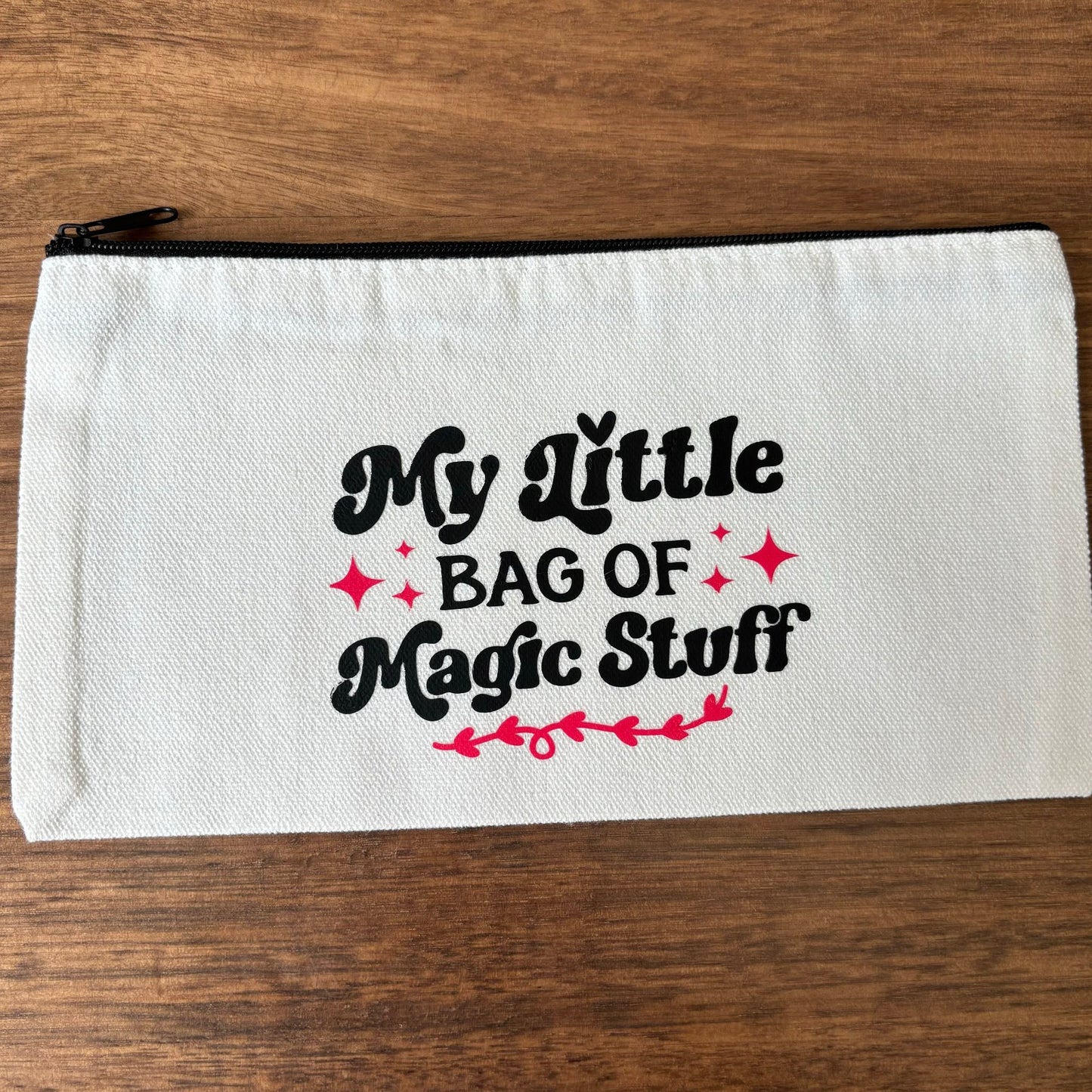 My Little Bag of Magic Stuff Canvas Zipper Case