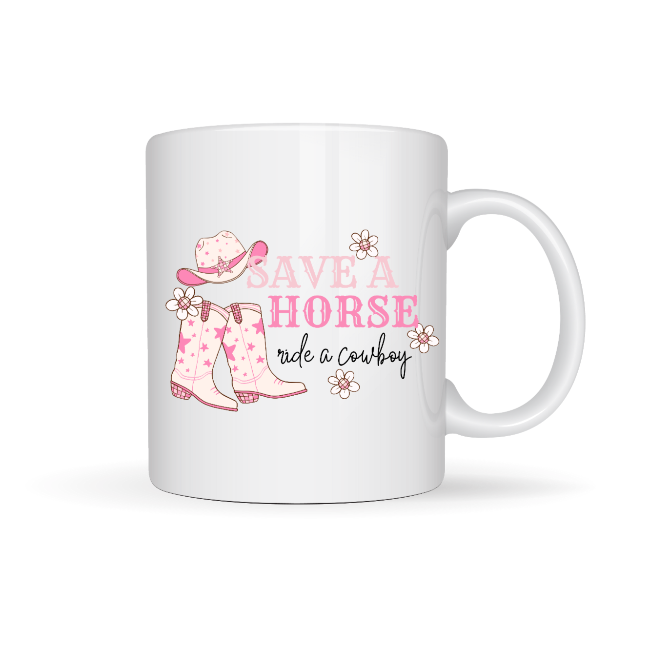 Save a Horse Ride a Cowboy Reading Themed Designs White Ceramic Mugs 11oz or 15oz